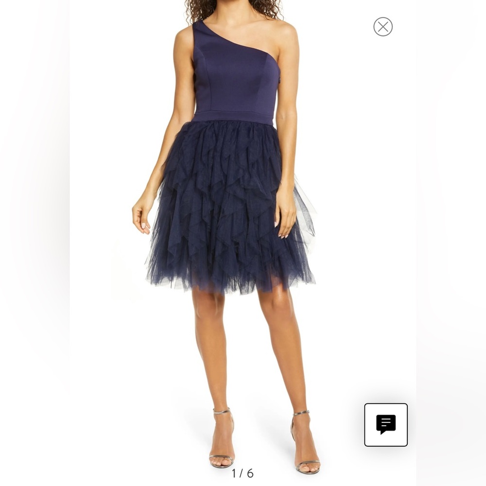 COPY - Organza Formal Dress//One Shoulder,  Sz 6